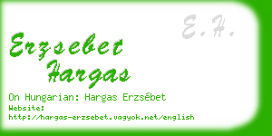 erzsebet hargas business card