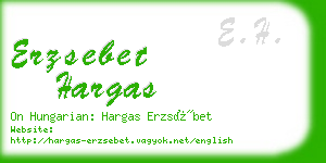 erzsebet hargas business card